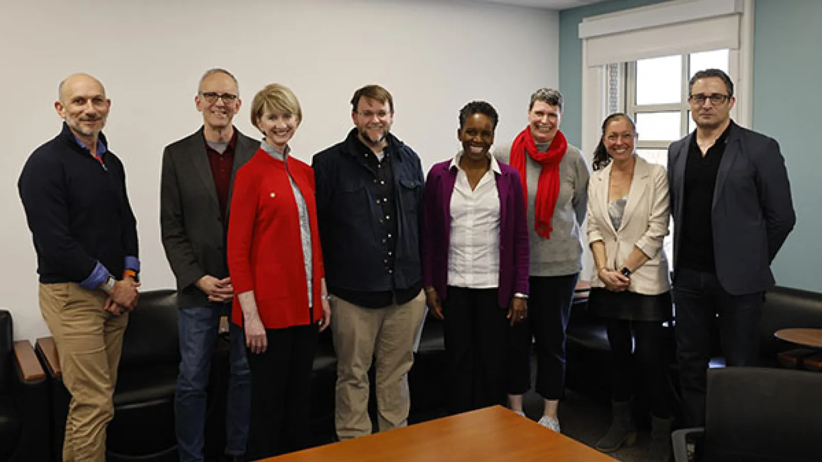 Piers Turner with leading administrators at Ohio State